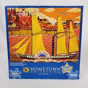 New Sealed Mega Puzzles Hometown Collection "Ocean Star" 1000 pc Puzzle